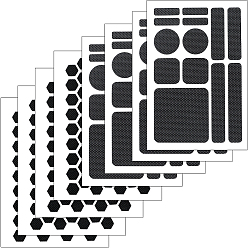 Прозрачный 8 шт. 2 стили резиновые противоскользящие шестиугольные наклейки-ленты для телефонов Peva, клавиатуры, игровые автоматы, контроллеры мыши, прозрачные, 95~125x160x0.8 мм, 4 шт / стиль