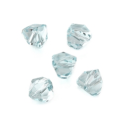 Светло-голубой Стекло имитация австрийских хрустальных бусин, многоугольник, граненые, светло-голубой, 7x7.5x7.5 мм, отверстие : 1.2 мм