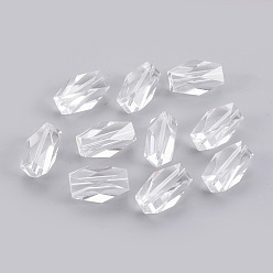 Clear Imitation Austrian Crystal Beads, Grade AAA, Faceted, Column, Clear, 11x7.5mm, Hole: 0.7~0.9mm