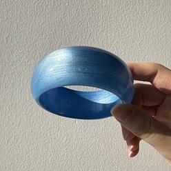 Королевский синий Браслеты из смолы для женщин, с блеском порошок, королевский синий, внутренний диаметр: 2.44 дюйм (6.2 см)