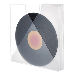 Clear PP Plastic Vinyl Record Divider, Organizer for Album CD DVD Media Book Shelf Storage, Clear, 340x340x0.4mm