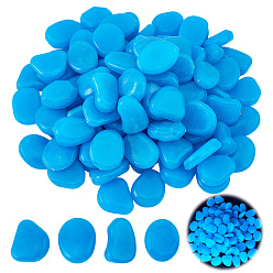 Синий Светящиеся шарики смолы, самородки, без отверстия , светится в темноте, синие, 42~47x29.5~36x13~17 мм, Около 100 шт / 1500 г