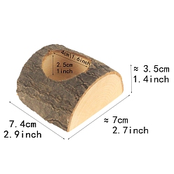 Tan Wooden Candle Holder, Tealight Candlestick Holder, for Wedding Party Home Decoration, Tan, 7.4x6.3~7x3.5cm
