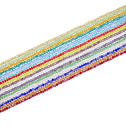 (52) Непрозрачная лаванда 16 нити 16 цветные гальванические стеклянные бусины нити, с покрытием AB цвета, граненые, рондель, разноцветные, 4x3 мм, отверстие : 0.4 мм, около 123~127 шт / нитка, 16.5~16.9 дюйм (42~43 см), 1 прядь / цвет