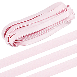 Pink 6M Polyester Satin Ribbons, for Webbing Dress Zipper Replacements, Pink, 5/8~5/8 inch(15~17mm), about 6.56 Yards(6m)/Roll