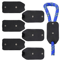 Черный 6 Нейлоновые многоразовые зажимы для веревки, чёрные, 74x38x34 мм, отверстие : 16x14 мм