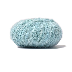 Бледно-бирюзовый Полиэфирная пряжа, для ткачества, вязание крючком, бледные бирюзовая, 1~2 мм, около 218.72 ярдов (200 м) / моток