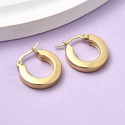 Золотой Серьги из 201 нержавеющей стали, с 304 штифтов из нержавеющей стали, вакуумное покрытие pvd, золотые, 21x20x4 мм