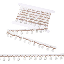 Серебро 3 ярдов полиэстера и отделки из ракушек, Этнический стиль, серебряные, 1-3/8 дюйм (35 мм)