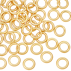 Настоящее золото 18K 46шт. 925 Замкнутые соединительные кольца из стерлингового серебра, спаянные между собой, круглые, реальный 18 k позолоченный, 21 датчик, 4x0.7 мм, внутренний диаметр: 2 мм