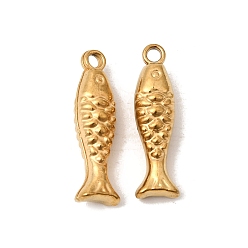 Fish Подвески из нержавеющей стали 304, золотые, ионное покрытие (ip), рыба, 20x5.5x4.5 мм, отверстие : 1.6 мм