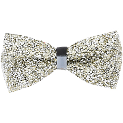 Кристалл 1полиэстер с галстуками-бабочками из страз для жениха, регулируемые галстуки-бабочки, бантом, кристалл, 540 мм