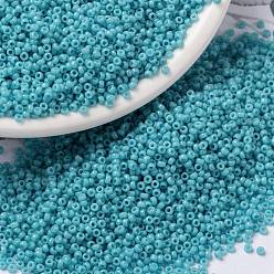 (RR4478) Duracoat Dyed Opaque Nile Blue MIYUKI Round Rocailles Beads, Japanese Seed Beads, (RR4478) Duracoat Dyed Opaque Nile Blue, 15/0, 1.5mm, Hole: 0.7mm, about 5555pcs/bottle, 10g/bottle