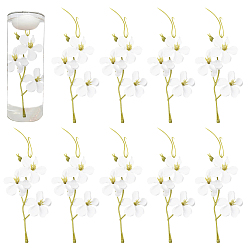 Blanc 30pièces de branches de prunier artificielles en tissu, pour les centres de table d'allée de mariage confettis cotillons décoration de la maison, blanc, 160x70x5mm