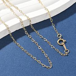 Real 14K Gold Filled Латунные ожерелья-цепочки в форме сердца для женщин, real 14 k золото заполнено, 18.07 дюйм (45.9 см)