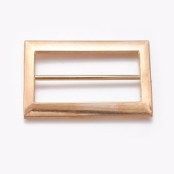 Doré  Boucles d'alliage, rectangle, or, 61x40x3mm, Trou: 11.5x50mm