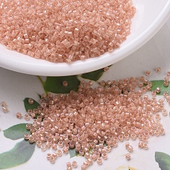 (DB0068) Peach Lined MIYUKI Delica Beads, Cylinder, Japanese Seed Beads, 11/0, (DB0068) Peach Lined, 1.3x1.6mm, Hole: 0.8mm, about 20000pcs/bag, 100g/bag