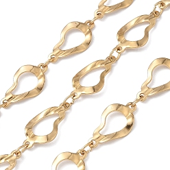 Золотой 304 цепи из нержавеющей стали, несварные, золотые, 21.5x11.5x0.8 мм