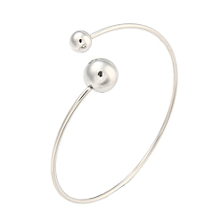 Нержавеющая Сталь Цвет Не тускнеющие 304 браслеты-манжеты из нержавеющей стали, крутящие браслеты для женщин и мужчин, круглые, цвет нержавеющей стали, внутренний диаметр: 2-5/8 дюйм (6.6 см)