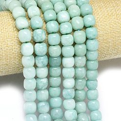Бирюза Натуральный Malaysia нефритовые бусы пряди, окрашенная и подогревом, баррель, бирюзовые, 9.5~10x8.5 мм, отверстие : 1 мм, около 37~38 шт / нитка, 14.57''~14.96'' (37~38 см)