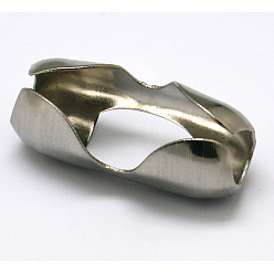 Нержавеющая Сталь Цвет Устойчивы к потускнению 304 шариковые цепные соединители из нержавеющей стали, цвет нержавеющей стали, 33x14x12 мм, отверстие : 7.5 мм, подходит для шариковой цепи 12 мм