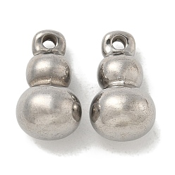 Нержавеющая Сталь Цвет Антикоррозийные 304 подвески из нержавеющей стали, тыквенное очарование, цвет нержавеющей стали, 15.5x9x9 мм, отверстие : 1.6 мм