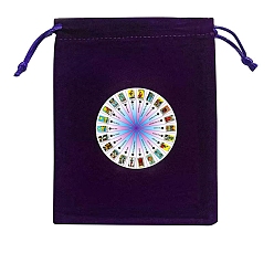 Tarot Бархатные мешочки для хранения украшений на шнурке, прямоугольные сумки для драгоценностей, для хранения колдовских предметов, таро, 15x12 см