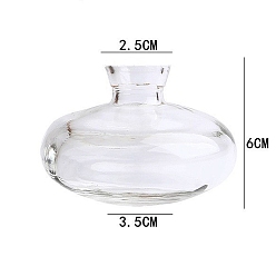 Прозрачный Стеклянные вазы, для домашнего украшения рабочего стола, прозрачные, 35x60 мм