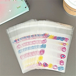 Сердце OPP мешки целлофана, топ сумки печать, сердце, 10x8x0.3 см, 50 шт / комплект, толщина: 2.7 мил(0.07мм)