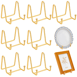 Золотой 12шт. железные мольберты для декоративных тарелок, золотые, 8.3x7.85x7.45 см