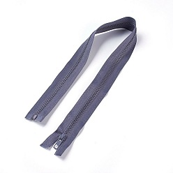 Шифер Серый Аксессуары для одежды, нейлоновая и смоляная молния, со съемником молнии сплава, Компоненты застежки-молнии, шифер серый, 57.5x3.3 см