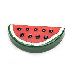 Красный Смола декодирует кабошоны, арбуз, красные, 33x17x6 мм
