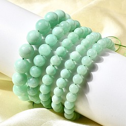 Хризопраз Браслеты из натуральных круглых бусин хризопраза для женщин, смешанных форматов, внутренний диаметр: 2-1/8~2-1/2 дюйм (5.45~6.5 см), бусины : 6~12 мм, Около 4~5 шт / 100 г