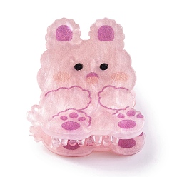 Кролик Симпатичные мини-животные акриловые заколки для волос с когтями, аксессуары для волос для девочек, кролик, 25.5x25x26 мм