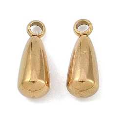 Золотой Ионное покрытие (ip) 304 подвески из нержавеющей стали, очарование слезы, золотые, 13x5 мм, отверстие : 2 мм