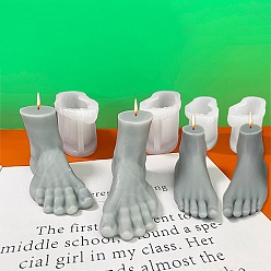 Белый Дым Силиконовые формы для свечей своими руками, формы для литья смолы, для уф-смолы, изготовление подвесок из эпоксидной смолы, нога, серый, 115x52x73 мм