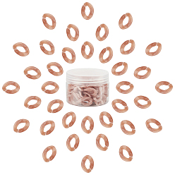 Розово-Коричневый Акриловые связей кольца, разъемы для быстрой связи, для изготовления бордюрных цепей, Стиль имитация драгоценных камней, твист, розово-коричневый, 23x16.5x5.5 мм, отверстие : 11.5x6 мм, 100 шт / коробка
