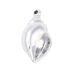 Платина Пластмассовые подвески ccb, раковина, платина, 43x21x18 мм, отверстие : 3 мм