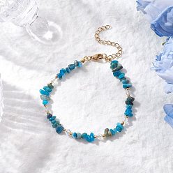 Обсидиан Браслеты из натурального обсидиана с бусинами для женщин, с 304 удлинителями цепи из нержавеющей стали и стеклянными бусинами, 7-3/8 дюйм (18.6 см)