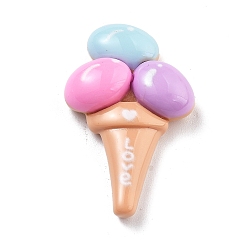Ice Cream Мультфильм смолы кабошоны, имитация еды, мороженое, 35x22x8 мм