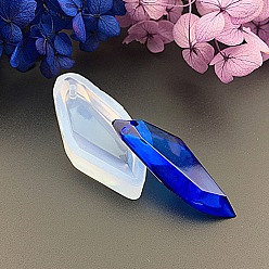 Белый Силиконовые формы, формы для литья смолы, для уф-смолы, изготовление ювелирных изделий из эпоксидной смолы, ромб, белые, 38x19x8 мм