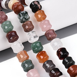 Смешанные камни Натуральные и синтетические смешанные каменные бусы пряди, колонка, смешанные окрашенные и неокрашенные, 9.5~10.5x9.5~10.5 мм, отверстие : 0.7~0.8 мм, около 38~40 шт / нитка, 15.35~15.94 дюйм (39~40.5 см)