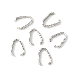 Нержавеющая Сталь Цвет 304 Быстроразъемные соединения из нержавеющей стали, овальные, цвет нержавеющей стали, 10x8x2 мм, внутренний диаметр: 6 мм