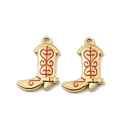 Золотой 304 нержавеющей стальной эмали подвески, ионное покрытие (ip), ковбойские сапоги очарование, золотые, 25x18.5x3 мм, отверстие : 3 мм