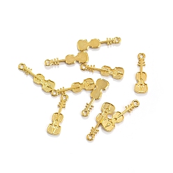 Золотой Сплавочные подвески тибетского стиля, музыкальные инструменты подвески, золотые, 23.5x7 мм, 100 шт / комплект