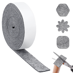 Серый 6м самоклеящаяся фетровая ткань, швейная фурнитура для поделок, серые, 50x5 мм