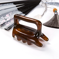 Кокосово-Коричневый Массажеры из смолы гуаша, ручной массаж шейного отдела позвоночника, кокосового коричневый, 90x50x13 мм