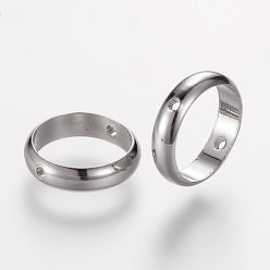 Платина Латунной шариковой кадров, кольцо, платина, 12x3 мм, отверстие : 0.5 мм