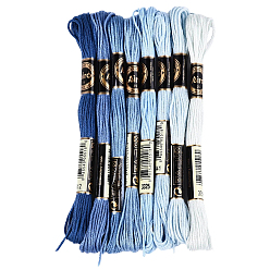 (52) Непрозрачная лаванда Полиэфирные нитки для вышивания, нитки для вышивки крестом, сегмент окрашенный, разноцветные, 0.5~2 мм, около 8.75 ярдов (8 м) / моток, 8 цветов, 1 моток/цвет, 8 мотков/набор