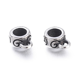 Античное Серебро 304 дуги из нержавеющей стали, петля под залог, бейлы, рондель, античное серебро, 9x4x6.5 мм, отверстие : 1.8 мм, внутренний диаметр: 4 мм